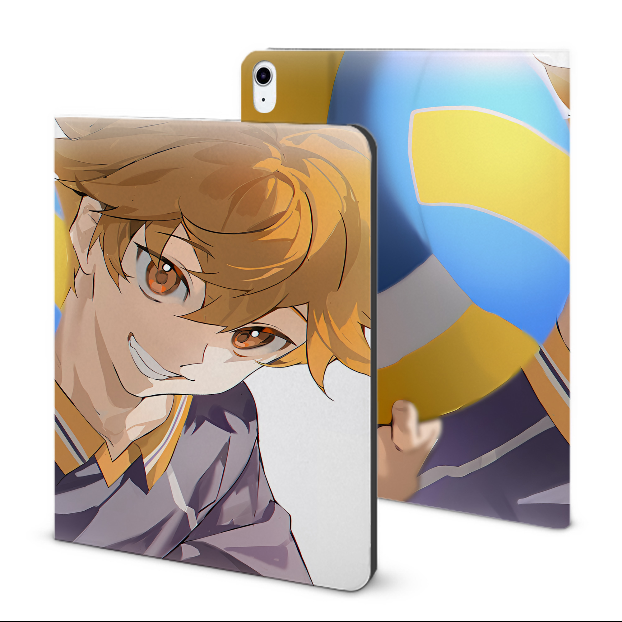（画像用） ハイキュー!! Haikyu!! IPad ケース ブック型 PUレザー TPU 耐衝撃 軽量 薄型 ペン収納なし 全面保護 IPad 各モデル対応